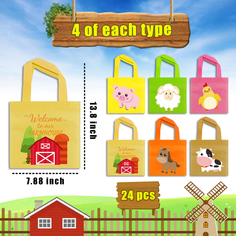 BANBALLON Farm Animal Party Favor Bags Barnyard Birthda