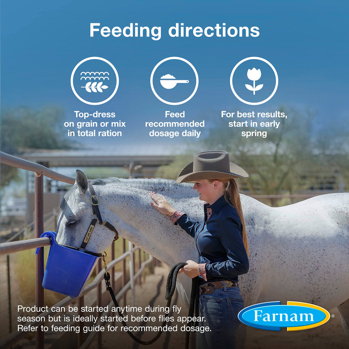 Farnam SimpliFly Feed Through Fly Control for Horses, Breaks the Fly Life Cycle, Pellets, 3.75 Pound Bucket, 60 Day Supply for One Horse