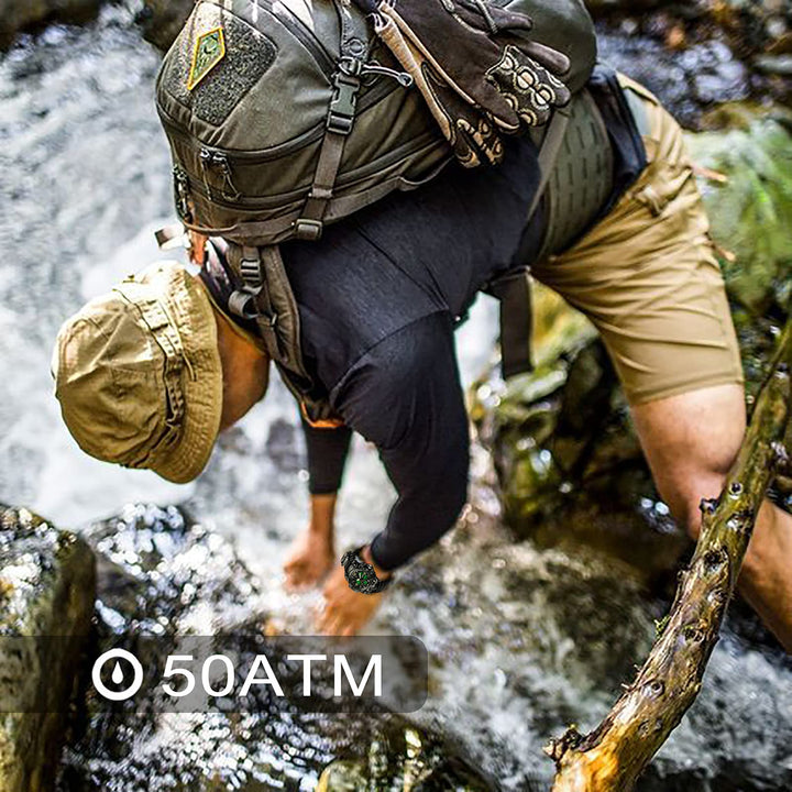Mens Tactical Military Digital Watch, 23-in-1 Survival Multi-Functional Army Outdoors Waterproof Sports Watches LED Electronic Wristwatches with Compass Paracord Band