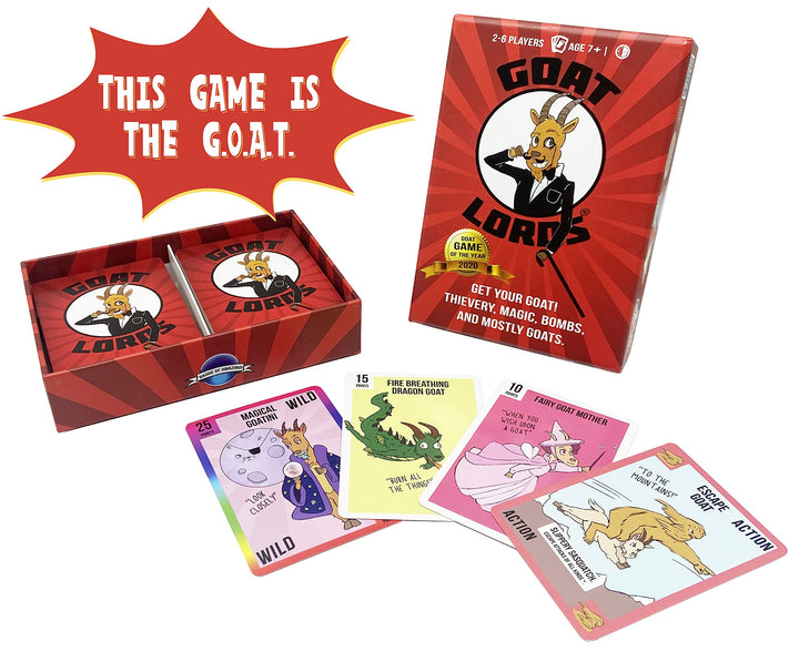 Goat Lords - Most Addicting Card Games for Families, Teens, Kids (Boy and Girl) Ages 7 and Up - Family Board Games, Fun Game, Card Game for Adults or Family Game Night! A Great Gift Idea!