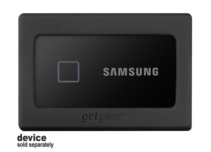 getgear Silicone Bumper for Samsung T7, T7 Touch Portable SSD - 1TB, 2TB, 500GB, USB 3.2, Strong-Shock Absorbing, Slip-Resistant- Black (Black)