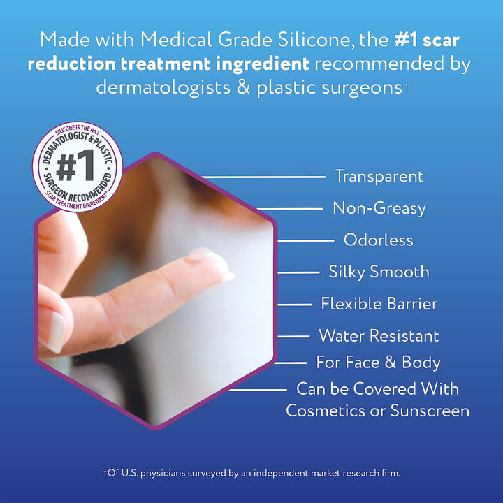 ScarAway 100% Medical-Grade Silicone Scar Gel for Face,