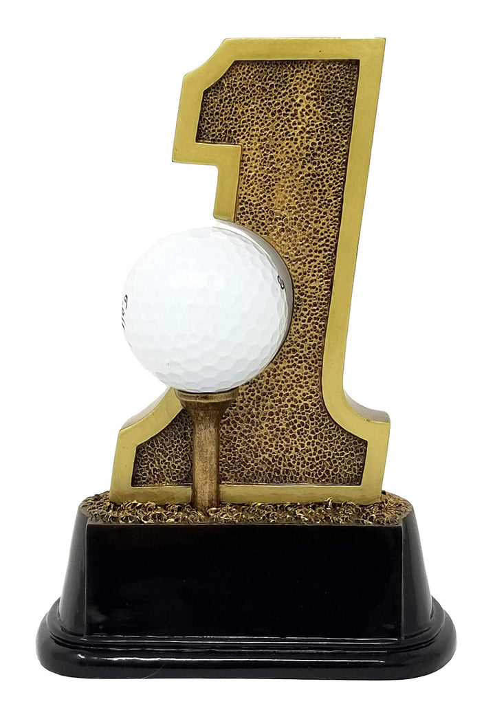 Decade Awards Golf Hole-in-One Trophy - 6 Inch Tall | Exquisitely Detailed Golf Tournament Hole in 1 Award - Engraved Plate on Request