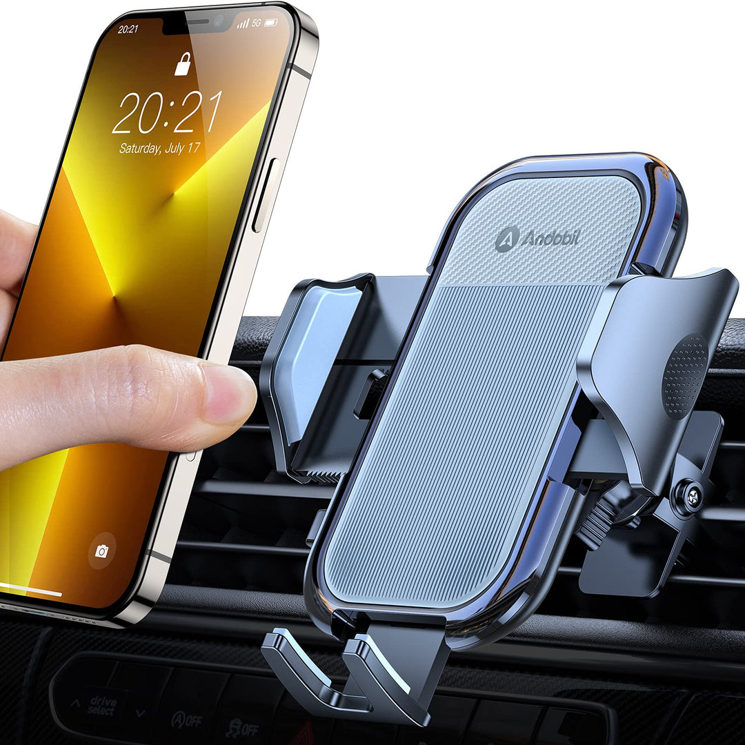 Car Phone Holder (2023 Newest) [Full Protection, Firmly Grip &amp; Never Slip] Air Vent Cell Phone Mount Car, Ultra Stable, Easy Used, Compatible with iPhone 13 14 12 Pro Max Android Samsung S23