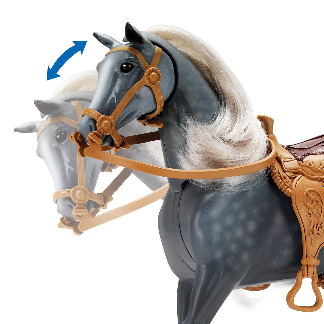 Morgan Horse with Moveable Head, Realistic Sound and 14 Grooming Accessories - Blue Ribbon Champions Deluxe Toy Horses