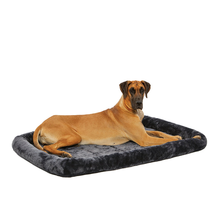 Midwest Homes for Pets 54L-Inch Gray Dog Bed or Cat Bed w/Comfortable Bolster | Ideal for Giant Dog Breeds (Great Dane/Mastiff) &amp; Fits a 54-Inch Dog Crate