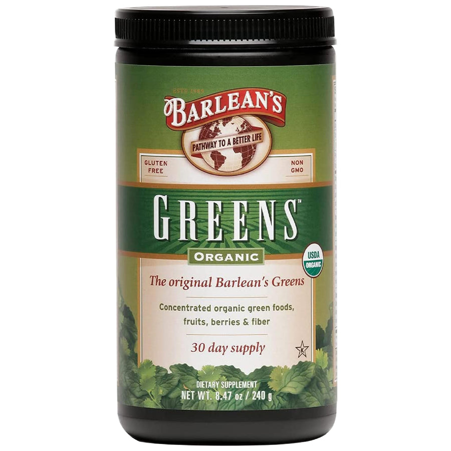 Organic Greens Powder, Fruits and Veggies Superfood Supplement with Green Food Protein, Probiotic Blend and Fiber for Athletic Endurance and Daily Health, 8.47 oz