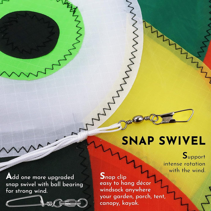 Cute Rainbow Fish Windsock Spinner Spiral 32-inch