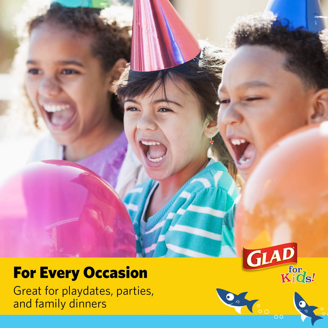 Glad for Kids Paper Bowls in Shark Print, 12 Ounce Bowl