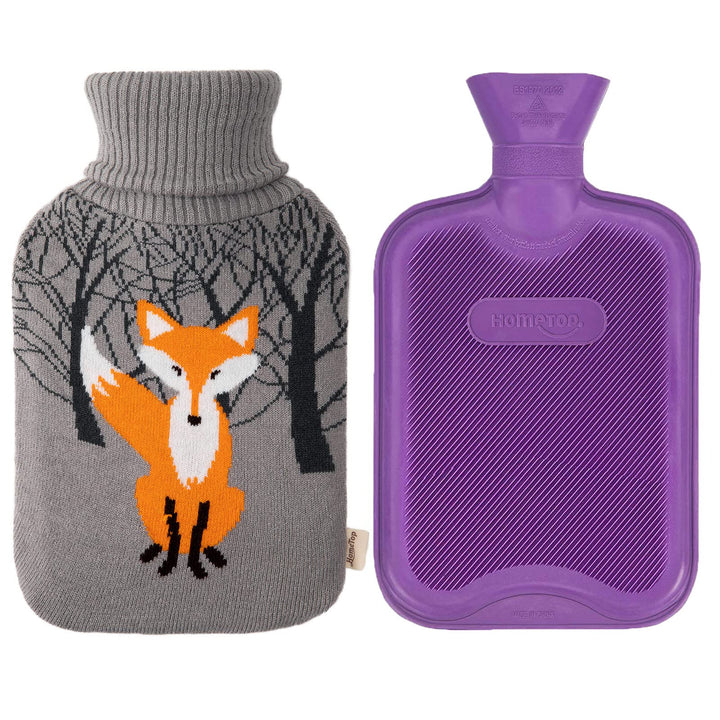 2 Liter Premium Classic Rubber Hot Water Bottle w Cute 