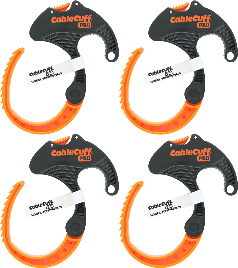 PRO (4 Pack: 4x Medium 2 Inch Diameter) Adjustable, Reusable, Cable Tie Replacements for Extension Cords or Electronics