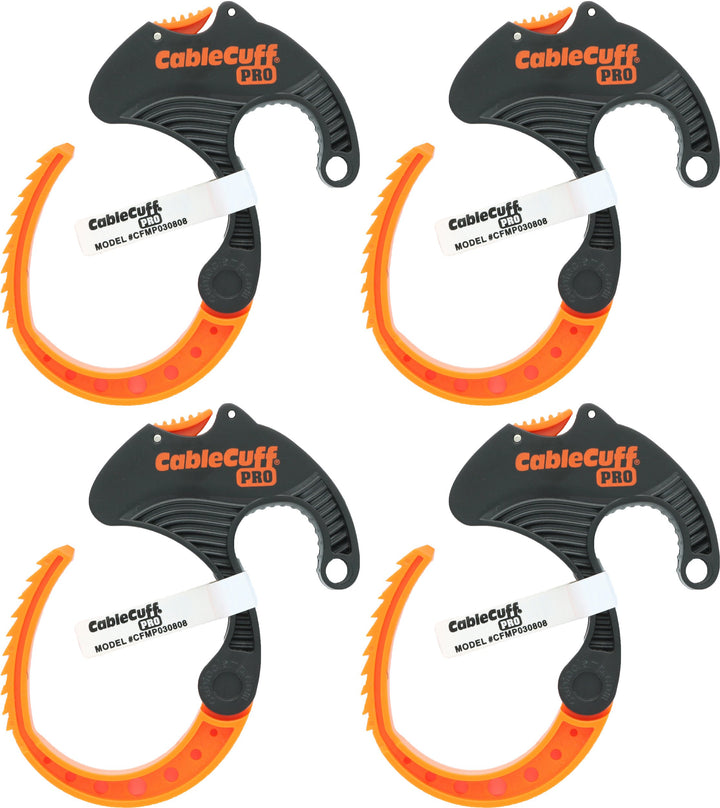 PRO (4 Pack: 4x Medium 2 Inch Diameter) Adjustable, Reusable, Cable Tie Replacements for Extension Cords or Electronics