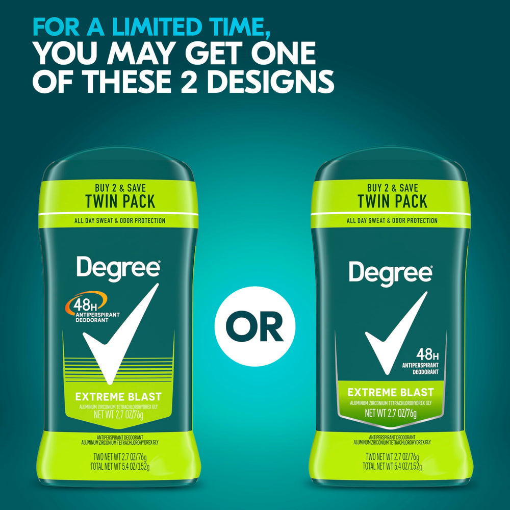 Original Protection Antiperspirant Deodorant Extreme Blast Twin Pack 48-Hour Sweat and Odor Protection Antiperspirant For Men 2.7 oz