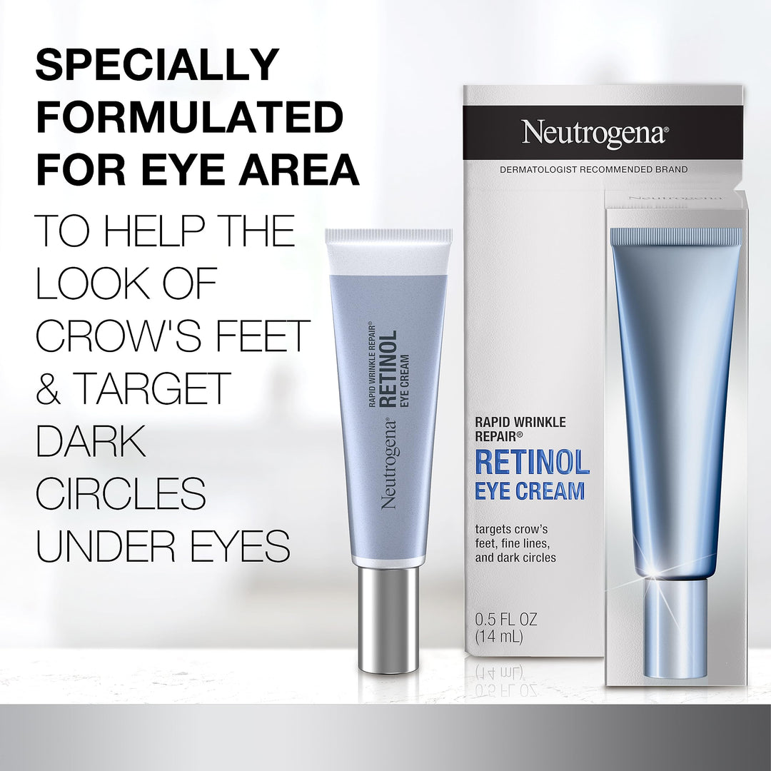 Neutrogena Retinol Eye Cream for Dark Circles, Rapid Wr