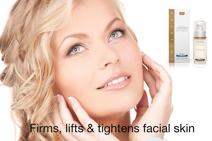 SALCOLL COLLAGEN Anti-Aging Face &amp; Neck Gel - Marine Collagen Moisturizer, Reduces Wrinkles, Fine Lines, Acne Scarring, Repairs Damaged Facial Skin - 50 ml