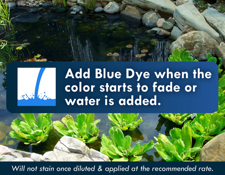 Sanco Industries KoiWorx Blue Dye - Ornamental and Decorative Pond Dye, Water Features and Fountains, Safe for Koi - 1 Quart