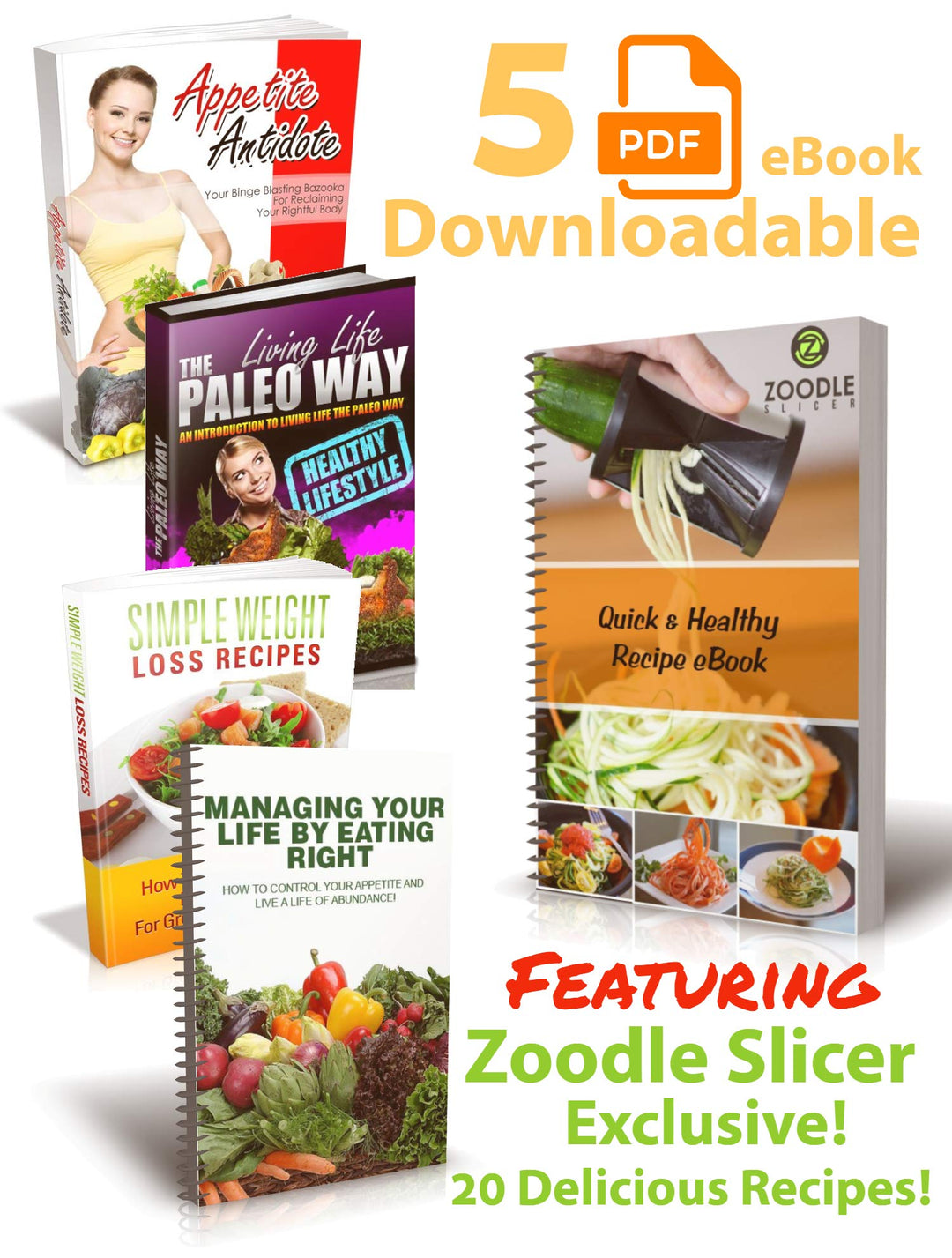 The Original Zoodle Slicer - Complete Vegetable Spirali
