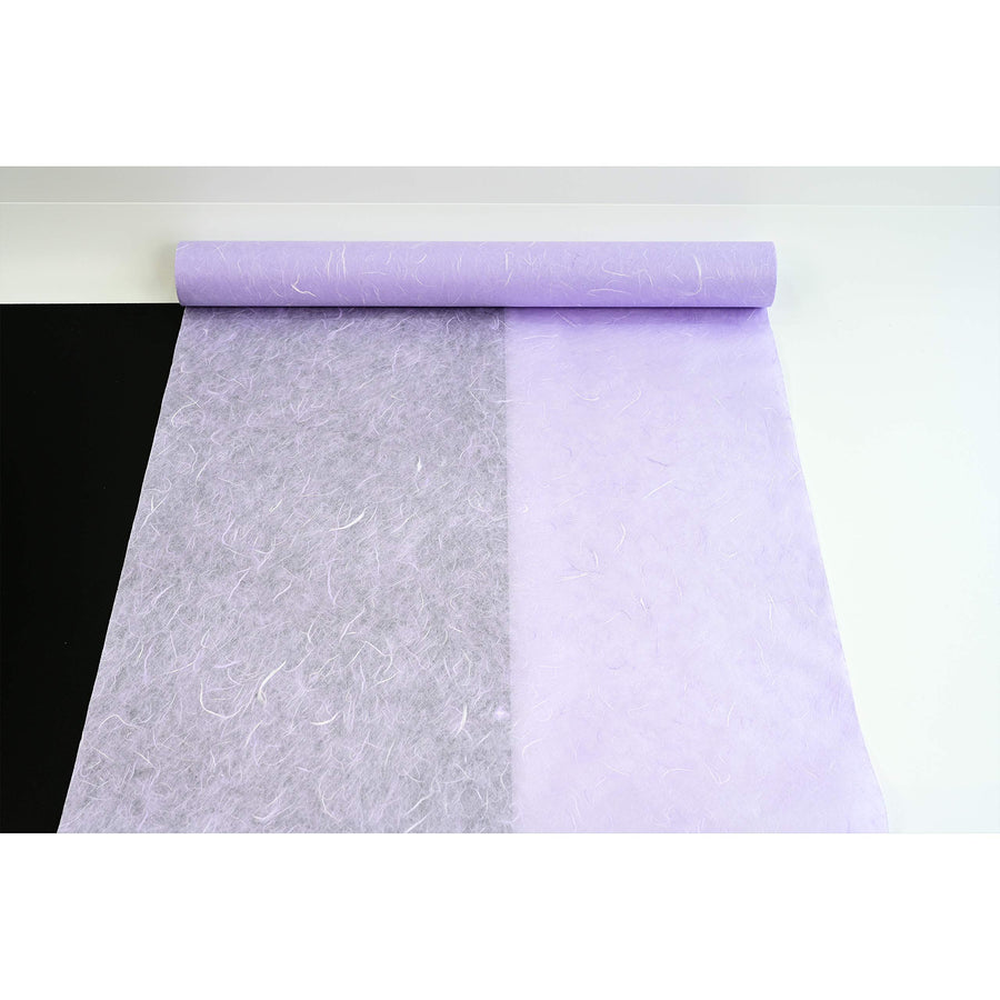Korean Mulberry Paper HanJi Natural Fiber Texture Gift Wrapping Packaging Decorative Wallpaper UnYong-Ji Roll Light Purple 54Cm x 20m (21.3 x 787.4 Inches)