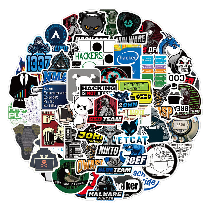 50pcs Hacker Stickers Cool Teen Stickers Pack,Aesthetic