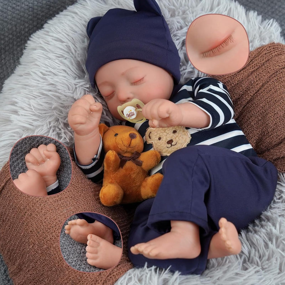 JIZHI Lifelike Reborn Baby Dolls - 18-Inch Realistic-Ne
