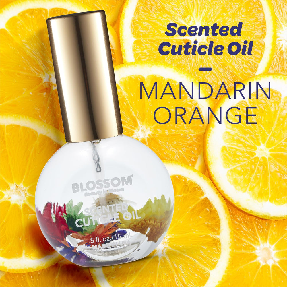 Blue Cross - Cuticle Oil with Real Flowers 0.5oz (BLCOF4 - Orange)