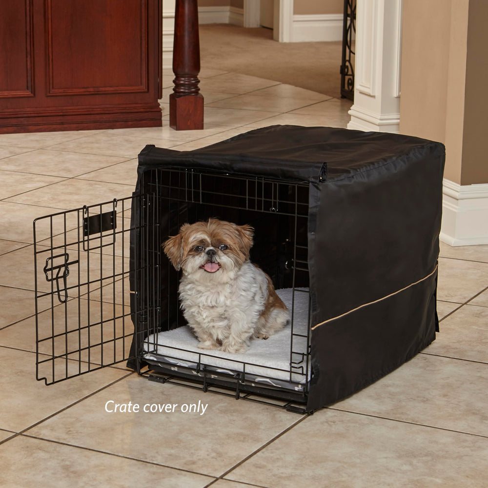 Dog Crate Cover, Privacy Dog Crate Cover Fits Midwest Dog Crates, Crate Cover Only, Machine Wash & Dry, Black, 24-Inch