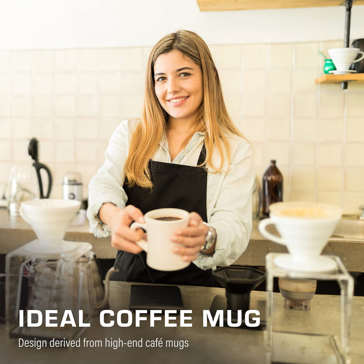 Diner Coffee Mugs — Restaurant Coffee Mugs, Retro Coffee Mug – Sturdy &amp; Heavy Diner Mug – Nostalgia in Every Sip [Cream, 11 oz, Set of 4]