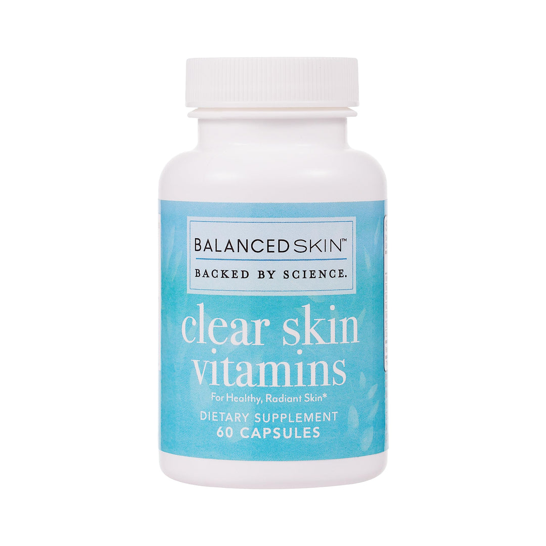 Clear Skin Vitamins for Women &amp; Men - Supplement for Healthy Glowing Skin and Acne Control* - Patented and Dermatologist Developed Hormonal &amp; Cystic Acne Pills