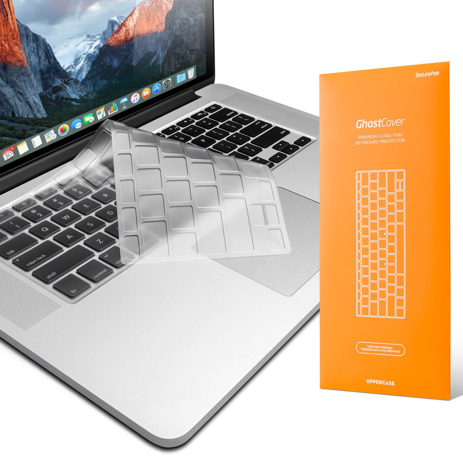 GhostCover Premium Ultra Thin Clear Keyboard Protector for MacBook Air 2010-2017 and MacBook Pro 13 15 17 with or Without Retina Display, 2015 or Older Version
