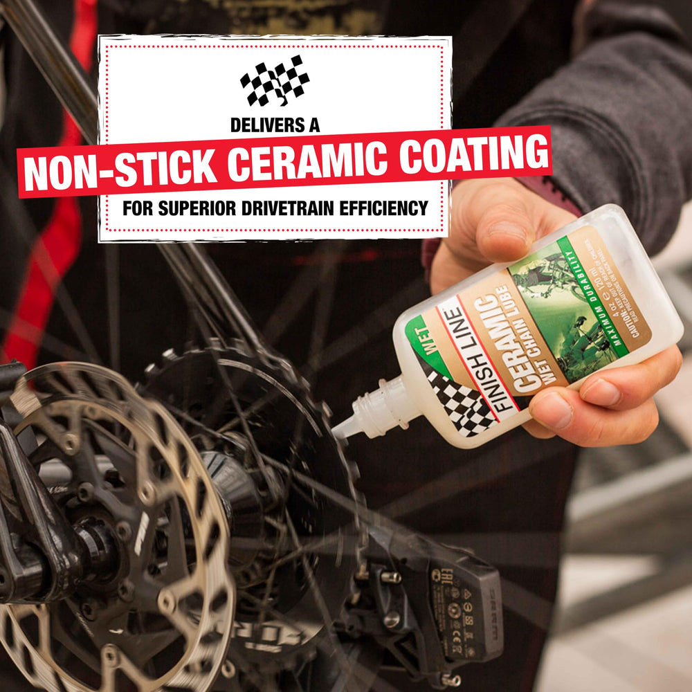 Ceramic WET Bicycle Chain Lube 2oz Drip Squeeze Bottle