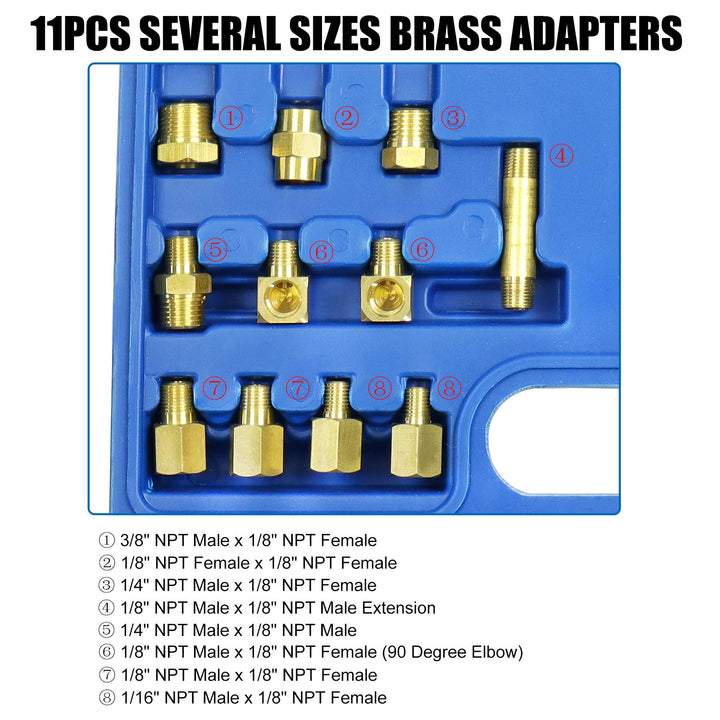 JIFETOR Oil Pressure Gauge Tester Kit Engine Transmissi