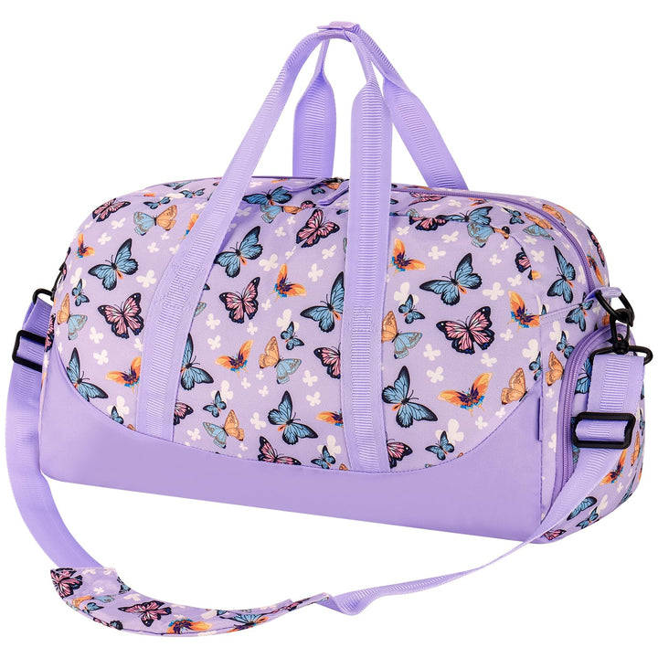 Kids Duffle Bag Girls Mermaid Duffle Bag for Kids Little Girls Overnight Bag for Kids Duffel Bags Weekender Travel Bag for Girls Sleepover Bag for Kids Toddler Gym Dance Bag Gift Purple