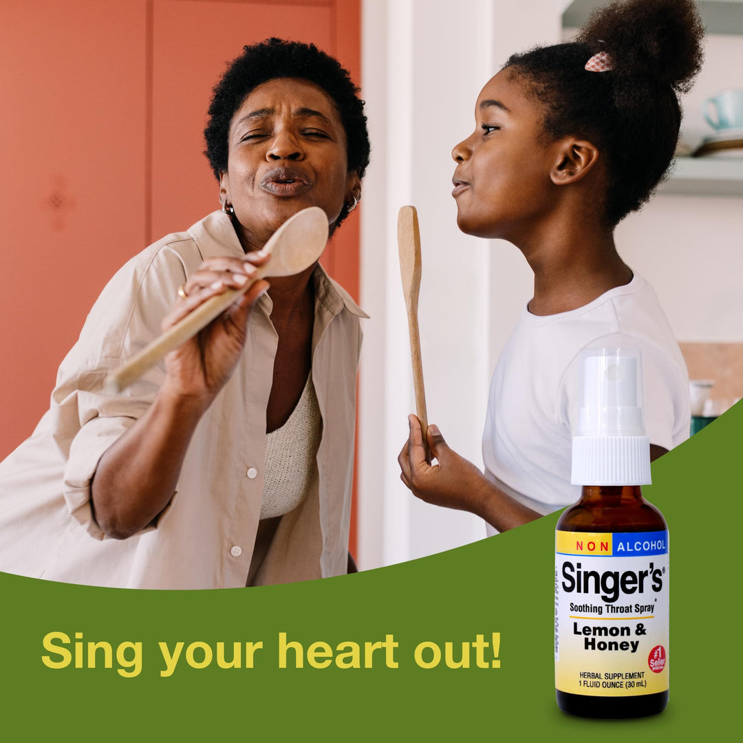 Singer&#39;s Saving Grace Lemon &amp; Honey - Herbal Remedy Spray Aids Throat Comfort &amp; Health - Soothing Hydrating Throat Support - Throat Relief Spray with Licorice - 1 fl oz (About 75 Servings)