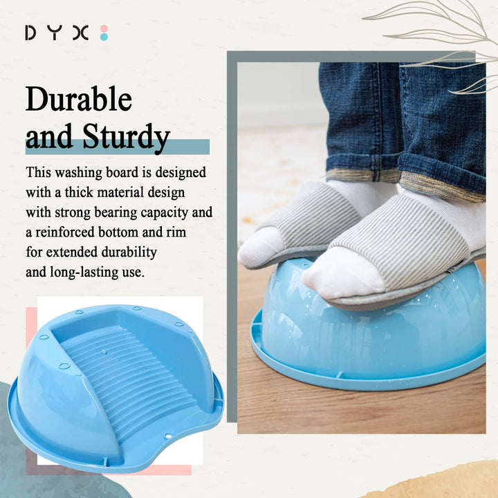 Washboard Washing Clothes Hand Wash Board - Bucket, Basin for Laundry, Blue