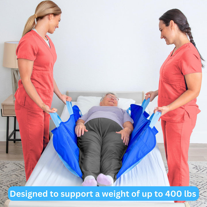 Positioning Bed Pads for Elderly - 48 x 40” Draw Sheets for Hospital Bed, Reusable &amp; Washable Bed Positioning Pads, Draw Sheets with Handles, Medical Supplies for Elderly &amp; Bed Ridden Patients