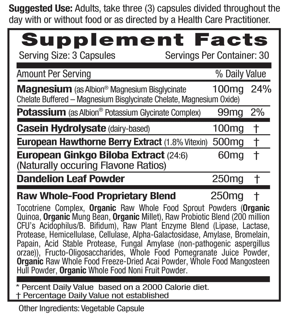 Blood Pressure Health - Made with Hawthorn Berry, Ginkgo Biloba, Magnesium & More to Support Blood Pressure Levels in a Normal Range - 90 Vegetable Capsules