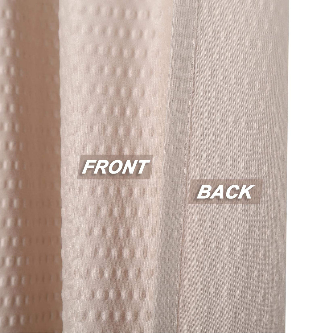 Cafe Curtains 24 Inch Length, Embossed Textured Soft Microfiber Rod Pocket Kitchen Tier Curtains for Windows Short Bathroom Window Curtains, Taupe, 30 Wx24 Lx2