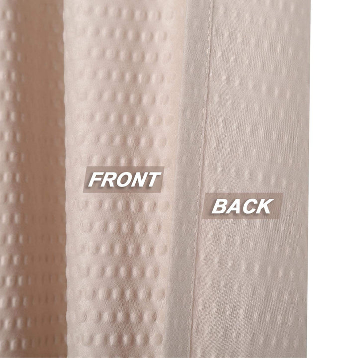 Cafe Curtains 24 Inch Length, Embossed Textured Soft Microfiber Rod Pocket Kitchen Tier Curtains for Windows Short Bathroom Window Curtains, Taupe, 30 Wx24 Lx2