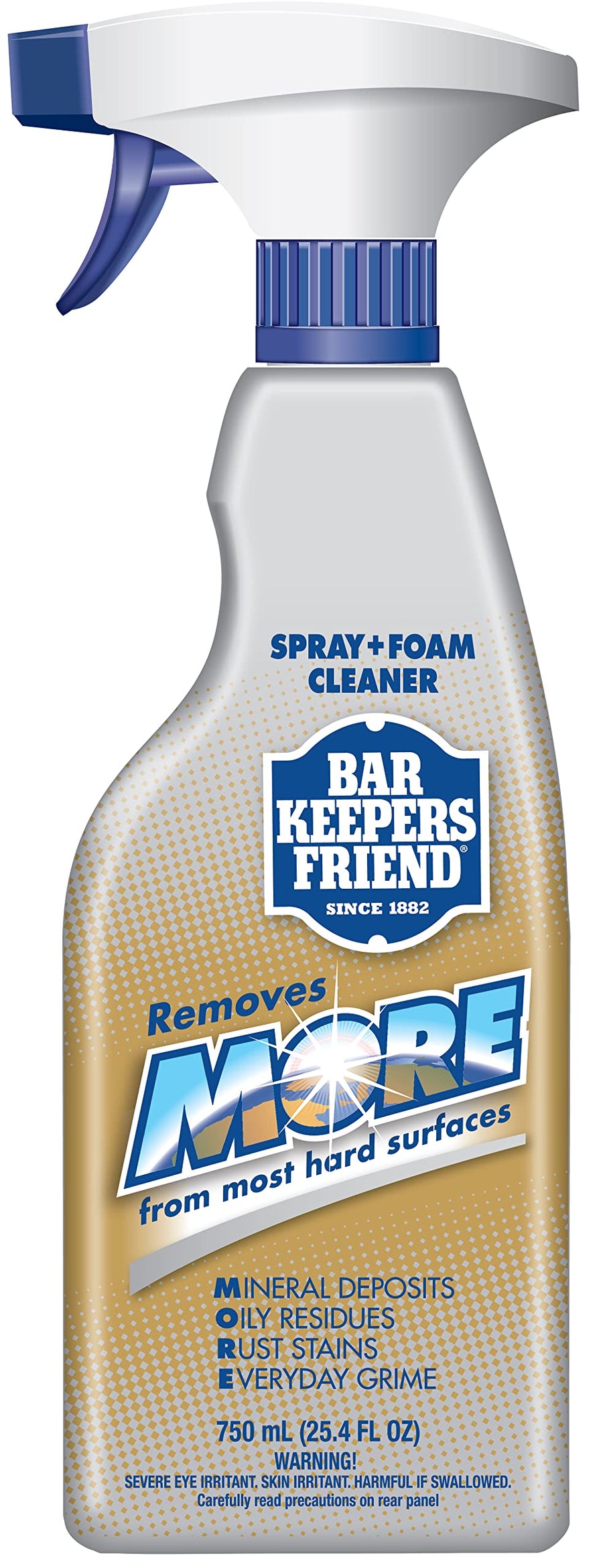 Spray and Foam Cleaner, 25.4 Fl Oz, 1 Ounce, White, Silver, Blue, Gold