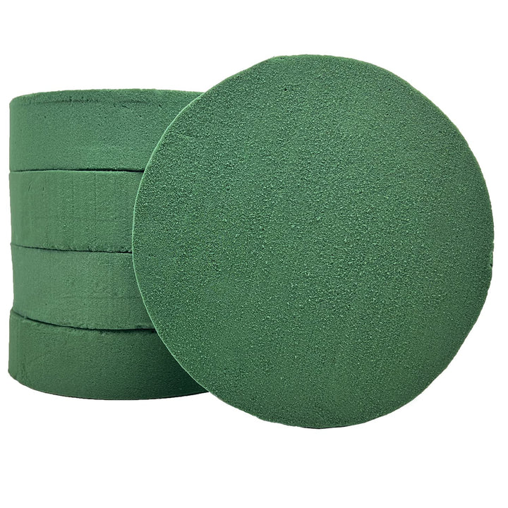 5 Pcs Floral Foam, 6.5 Inch Dry Wet Floral Foam Bricks Round for Artificial Flowers