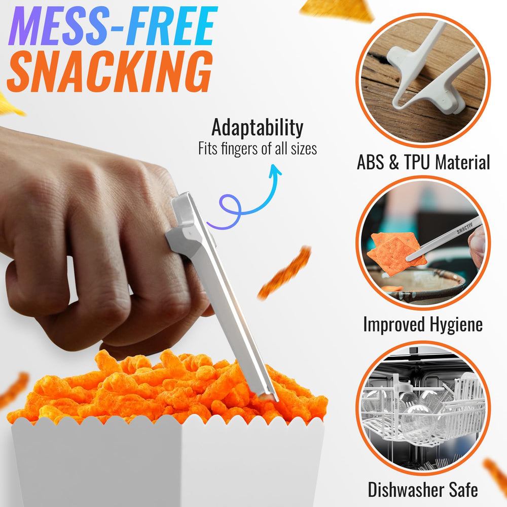 PRO Finger Chopsticks for Gamers - As Seen on Shark Tank! The Official Snacking Tool of the Future - Enjoy Snacks and Chips with Ease - Innovative Gaming Snacking Solution - Snack Chopsticks