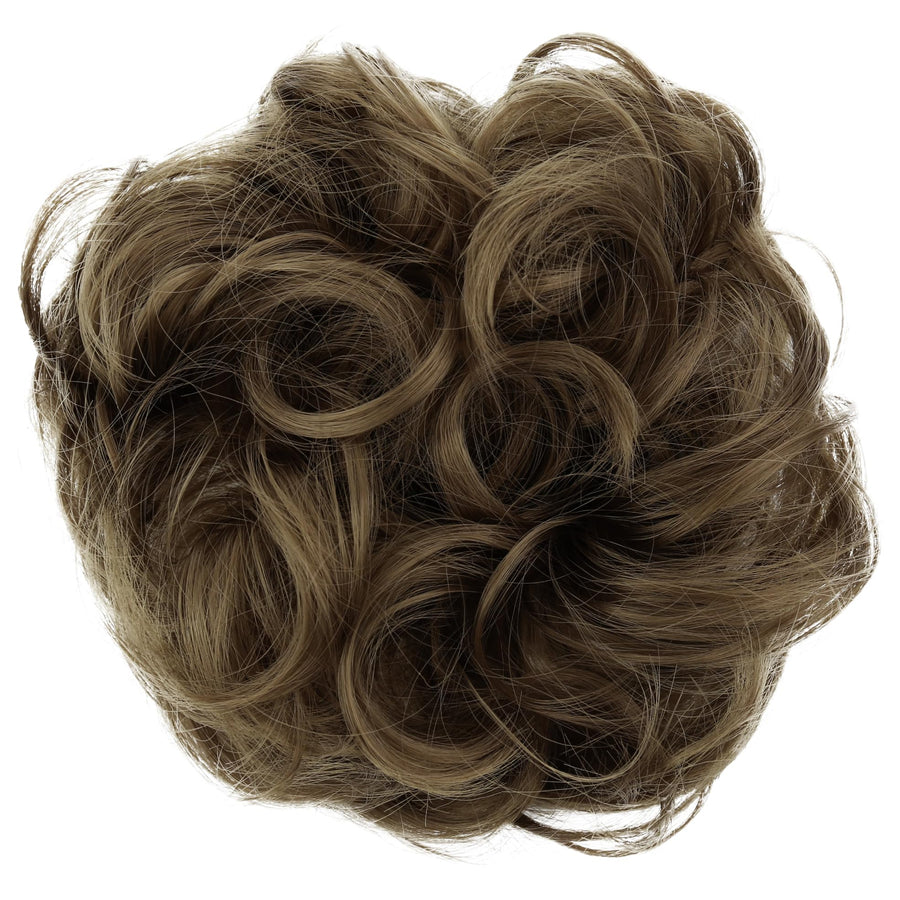 light brown12 : PRETTYSHOP Scrunchie Scrunchy Bun Up Do Hair piece Hair Ribbon Ponytail Extensions Wavy Curly or Messy light brown12