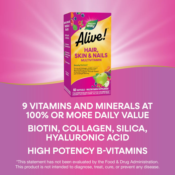 Nature&#39;s Way Alive! Hair, Skin &amp; Nails 