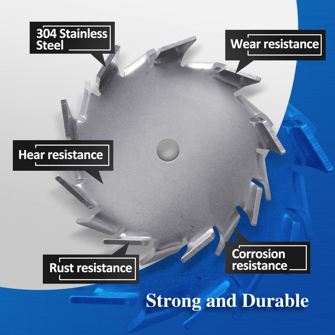 Dispersing Disc Dispersion Impeller - Stainless Steel Dispersing Machine Blade Paddle, 8x300mm Rod with 3cm and 8cm Disc