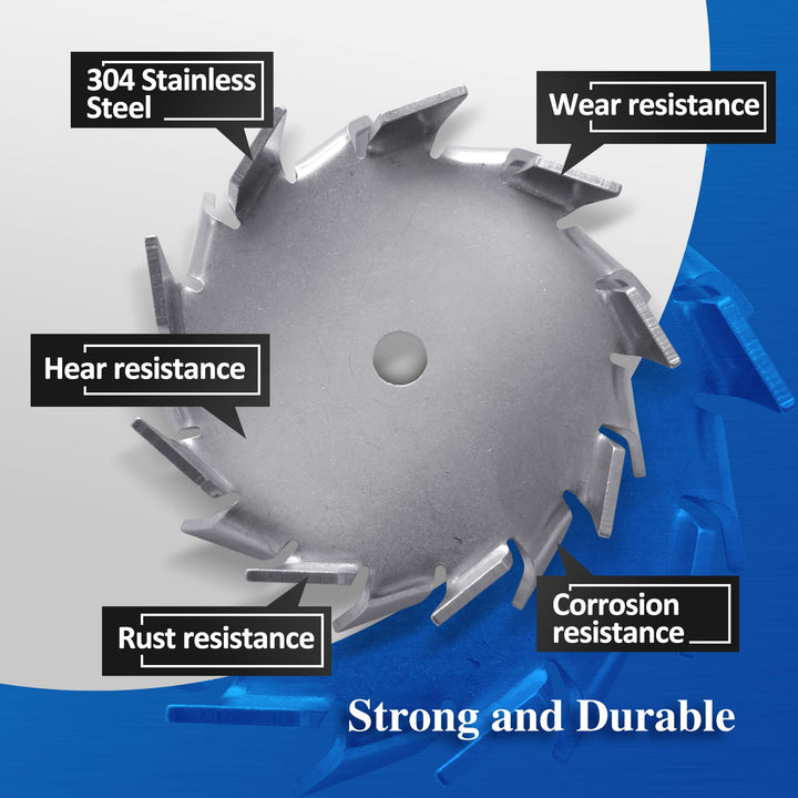 Dispersing Disc Dispersion Impeller - Stainless Steel Dispersing Machine Blade Paddle, 8x300mm Rod with 3cm and 8cm Disc