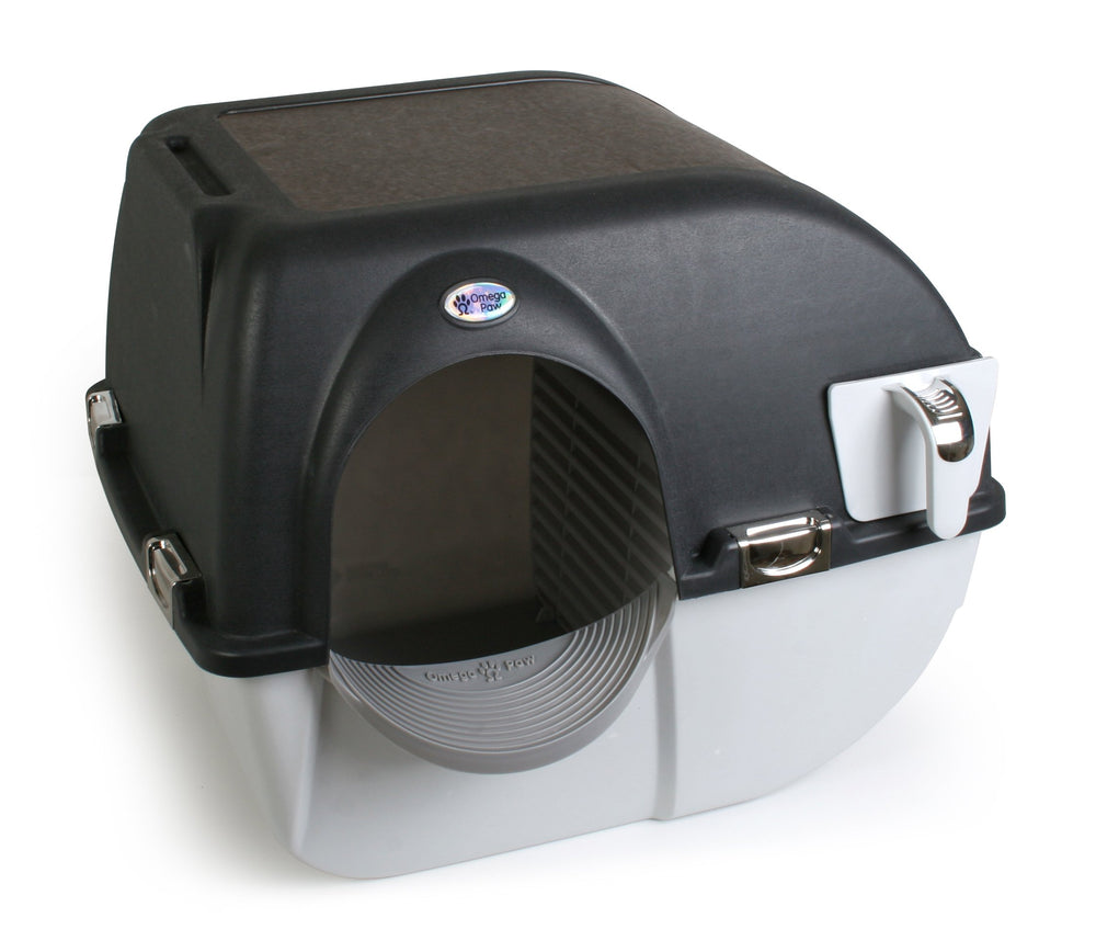 Elite Self Cleaning Roll 'n Clean Litter Box, Midnight Black, Large (EL-RA20-1)