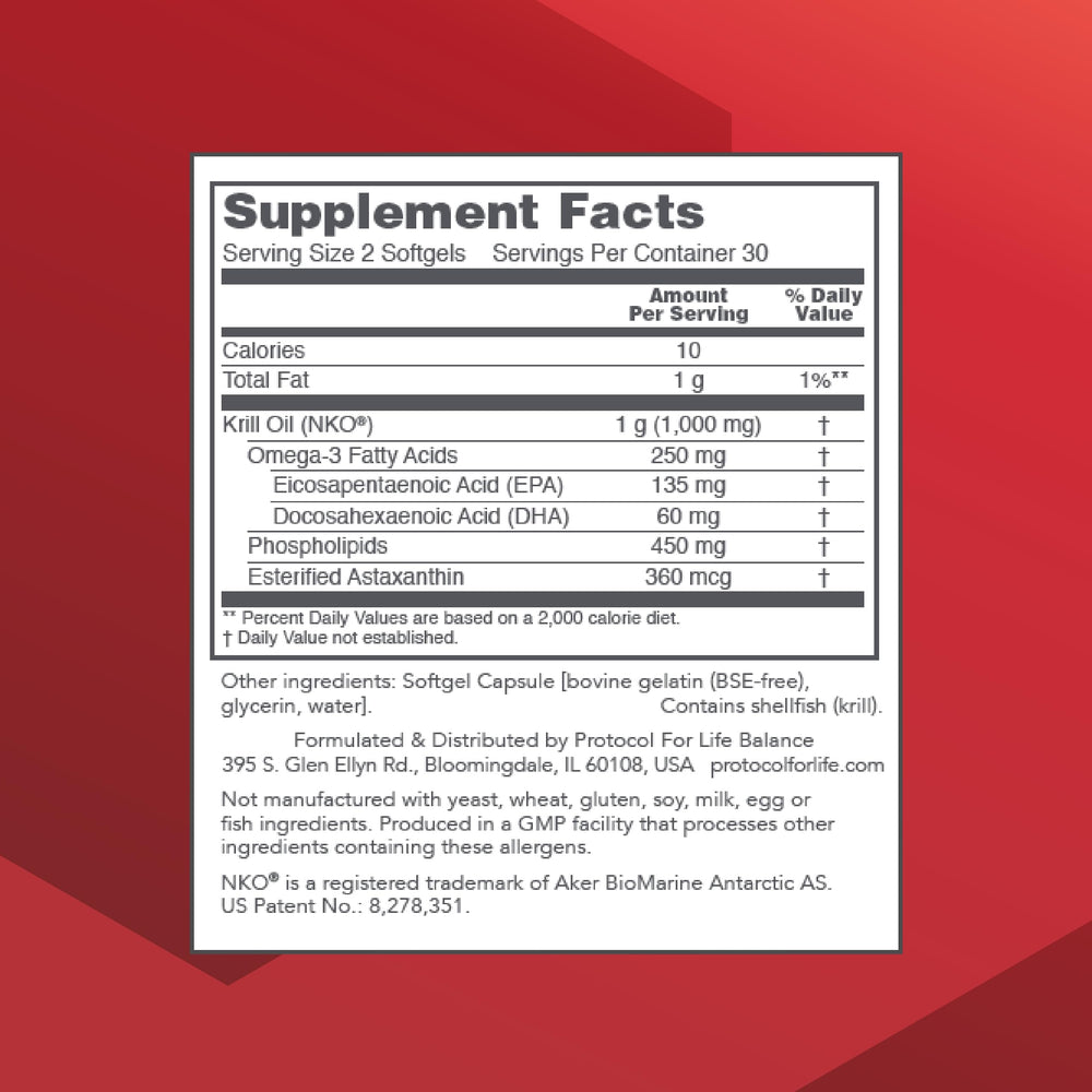 Krill Oil 1,000mg - Extra Strength Krill Oil Supplement - DHA & EPA - with Astaxanthin - Support Heart, Brain, Joints - Non-GMO & Halal - 60 Softgels