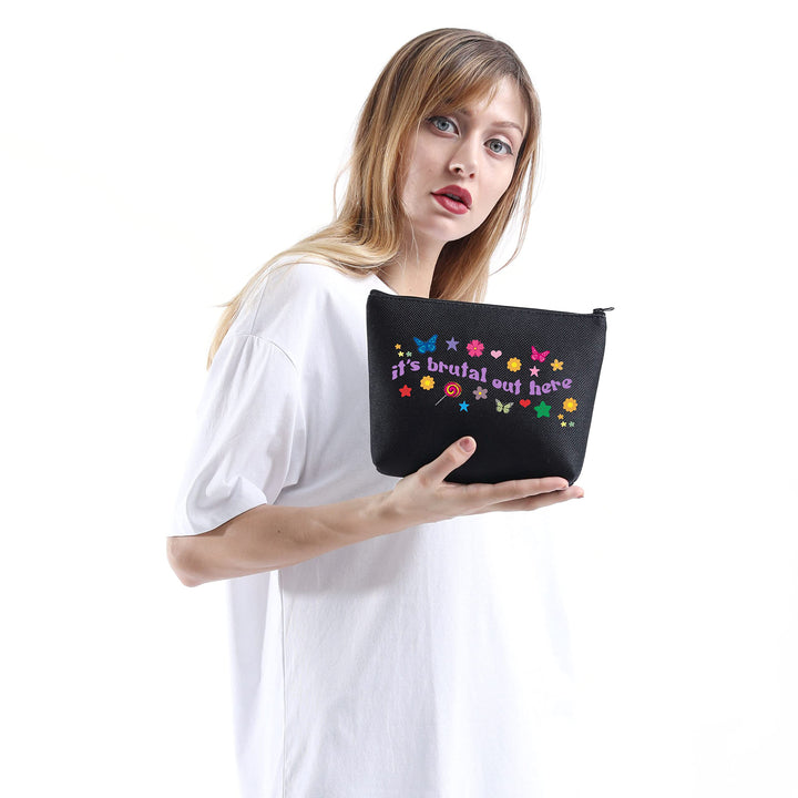 XYANFA Singer Makeup Bag Fans Gift singer Cosmetic Bag for Girls Music Lover Gift (brutal out here)