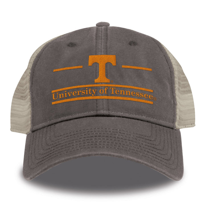 One Size Fits Most Split Bar Design Trucker Mesh Hat, Charcoal, Adjustable