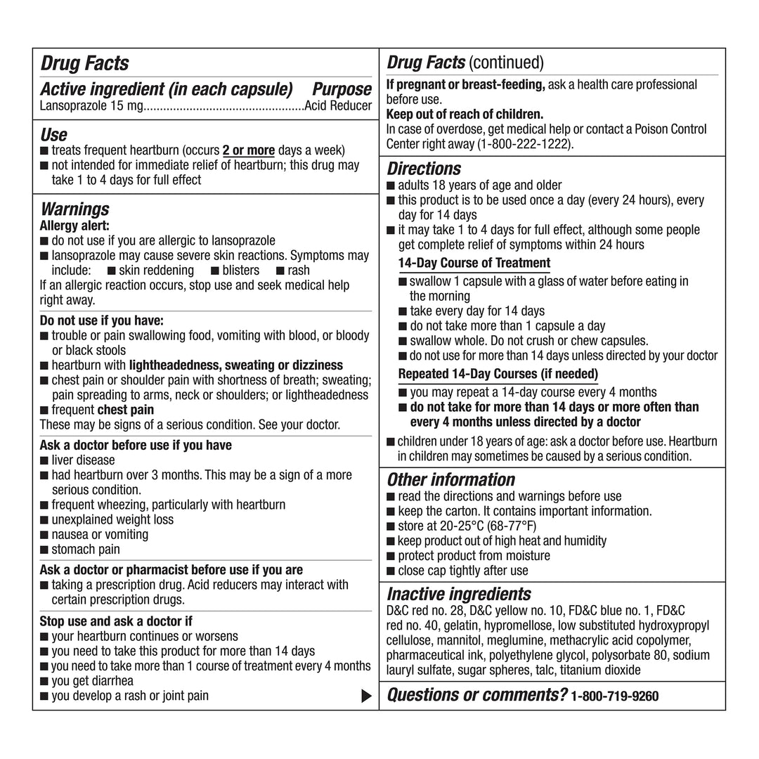 GoodSense Acid Reducer, Lansoprazole Delayed Release Ca